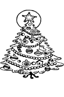 Een kleurplaat van  kerstmis