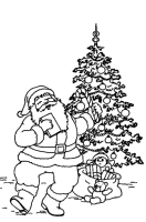 Een kleurplaat van  kerstmis