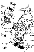 Een kleurplaat van  kerstmis
