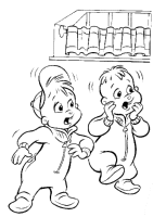 Een kleurplaat van  chipmunks