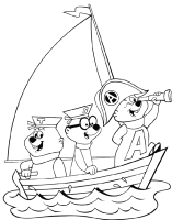 Een kleurplaat van  chipmunks