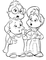 Een kleurplaat van  chipmunks