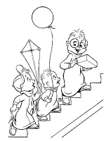 Een kleurplaat van  chipmunks