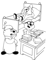 Een kleurplaat van  chipmunks