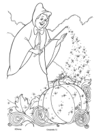 Een kleurplaat van  cinderella