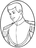 Een kleurplaat van  cinderella