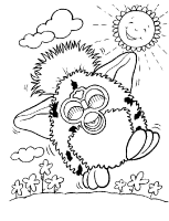 Een kleurplaat van  furbies