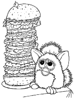 Een kleurplaat van  furbies