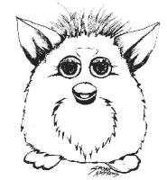 Een kleurplaat van  furbies