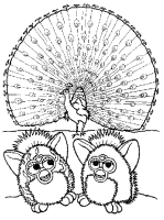 Een kleurplaat van  furbies