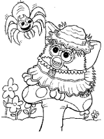 Een kleurplaat van  furbies