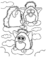 Een kleurplaat van  furbies