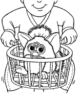 Een kleurplaat van  furbies