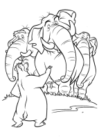 Een kleurplaat van  junglebook