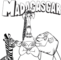 Een kleurplaat van  madagascar