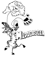 Een kleurplaat van  madagascar