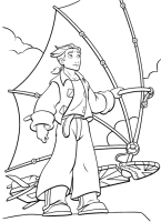 Een kleurplaat van  piratenplaneet