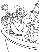 Een kleurplaat van  piratenplaneet
