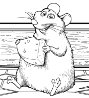 Een kleurplaat van  ratatouille