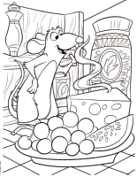 Een kleurplaat van  ratatouille