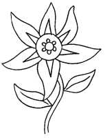 Een kleurplaat van  bloem