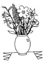 Een kleurplaat van  bloem