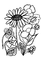 Een kleurplaat van  bloem