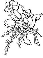 Een kleurplaat van  bloem