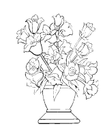 Een kleurplaat van  bloem