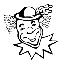 Een kleurplaat van  clown