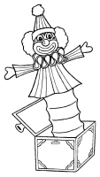 Een kleurplaat van  clown