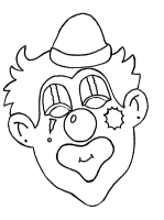 Een kleurplaat van  clown
