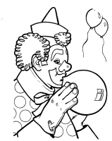 Een kleurplaat van  clown
