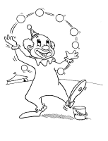 Een kleurplaat van  clown