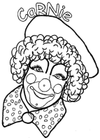 Een kleurplaat van  clown