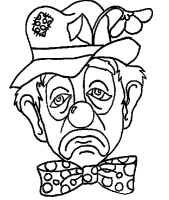 Een kleurplaat van  clown