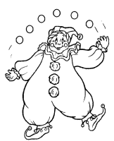 Een kleurplaat van  clown