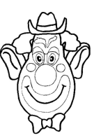 Een kleurplaat van  clown