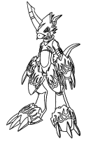 Een kleurplaat van  digimon