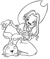 Een kleurplaat van  digimon
