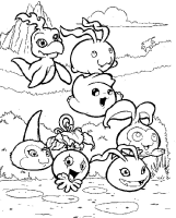 Een kleurplaat van  digimon