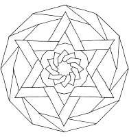 Een kleurplaat van  mandala
