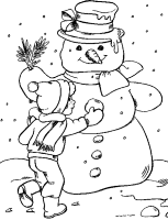 Een kleurplaat van  winter