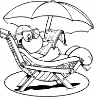 Een kleurplaat van  zomer
