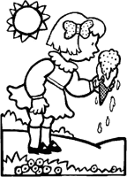 Een kleurplaat van  zomer