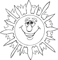 Een kleurplaat van  zomer