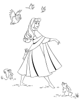 Een kleurplaat van  prinses
