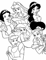 Een kleurplaat van  prinses