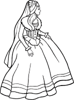 Een kleurplaat van  prinses