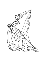 Een kleurplaat van  prinses
